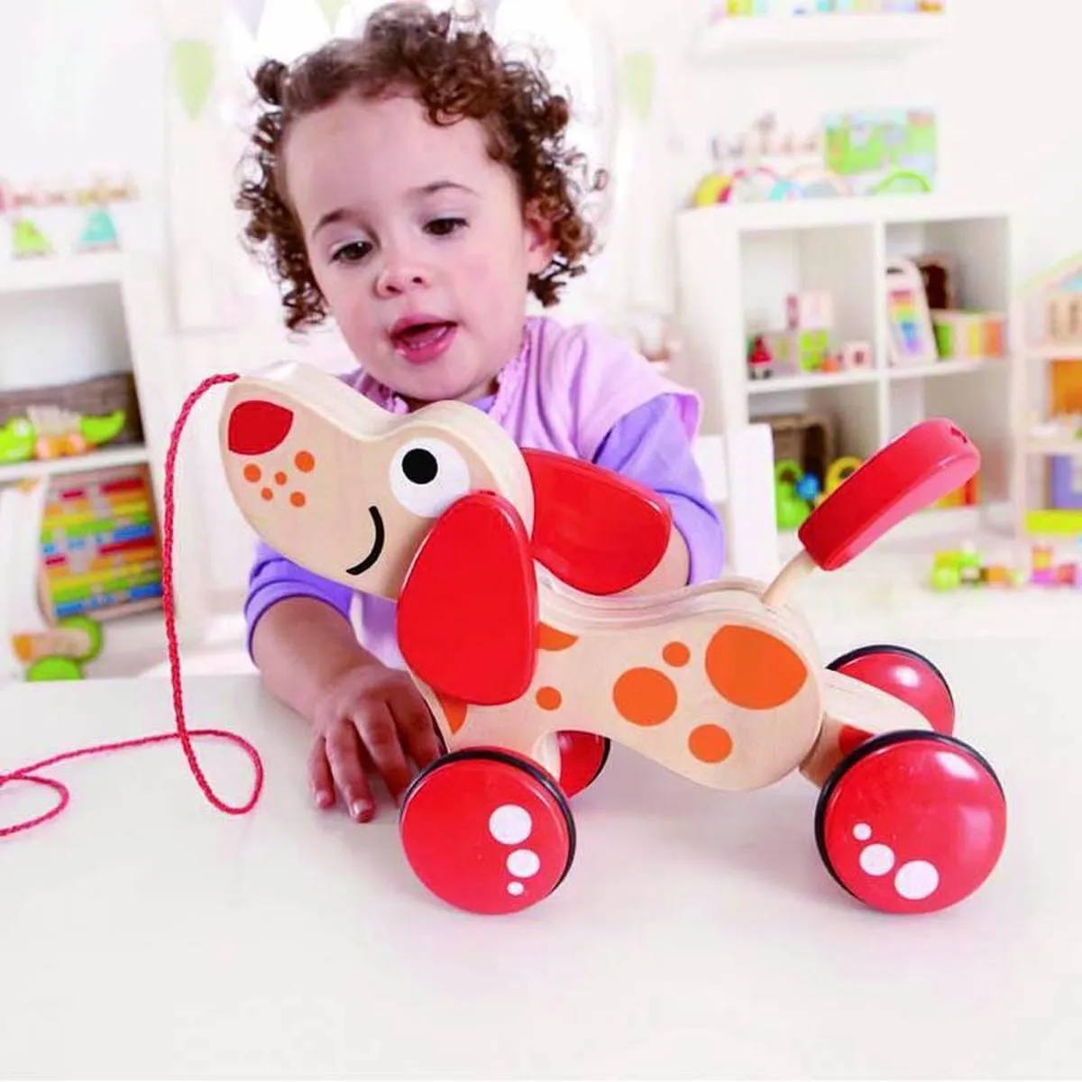 Hape Puppy Pepe Trekdier - 1 Stuk - Veelkleurig