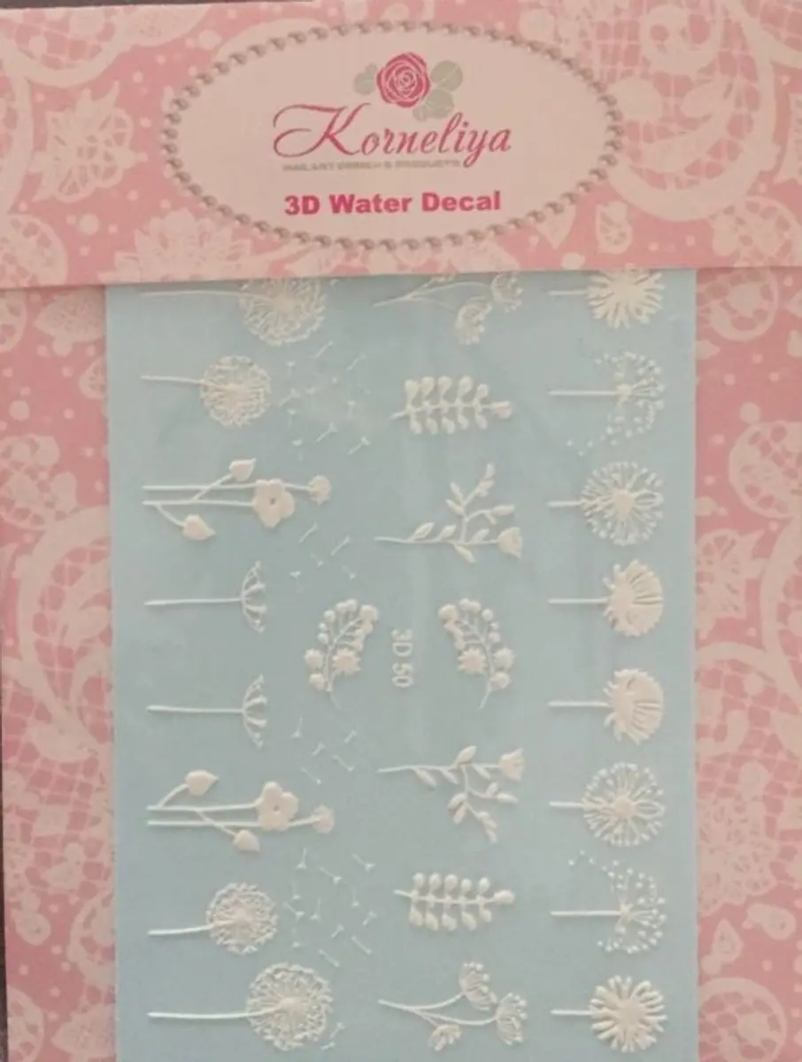 Korneliya 3D Waterdecal 050 White