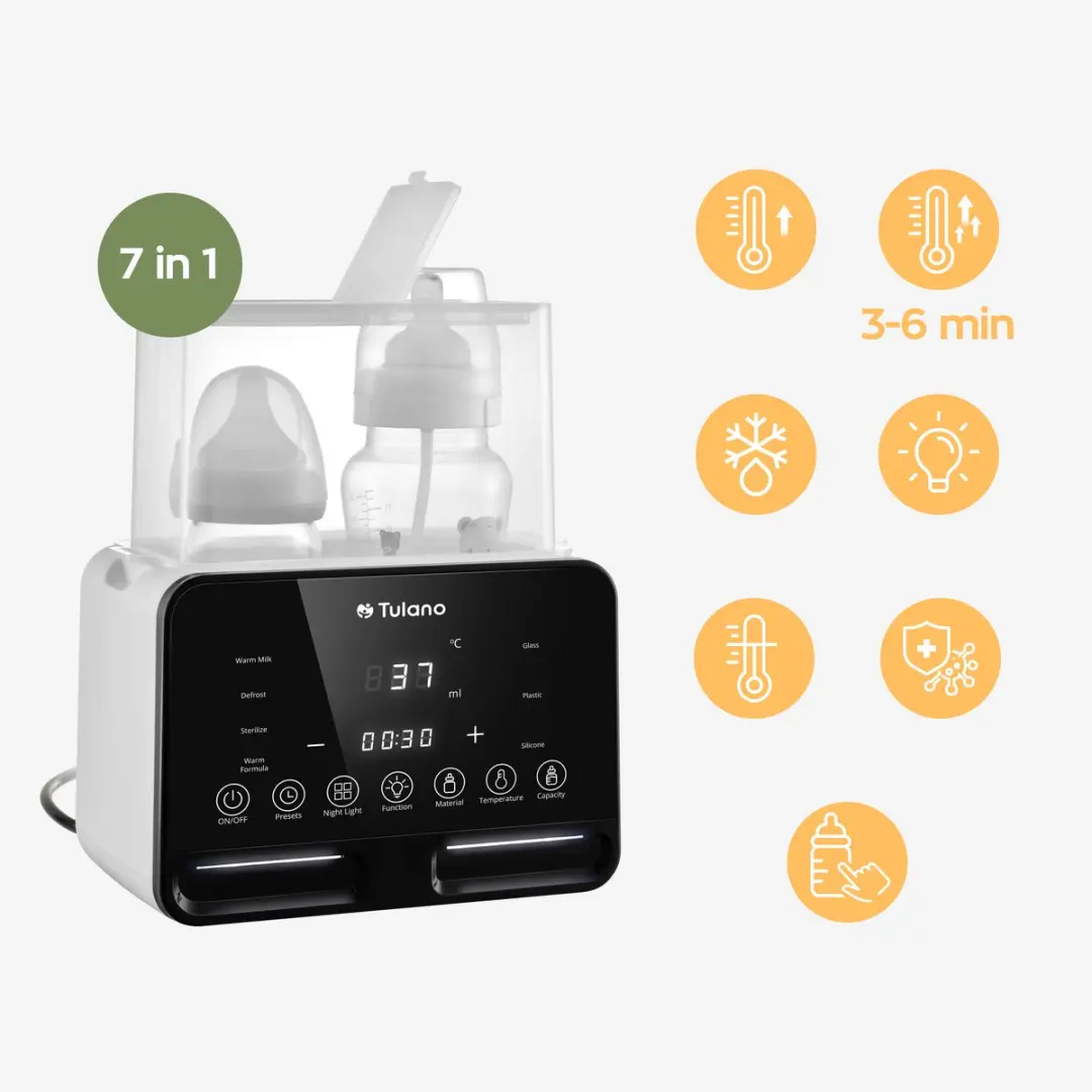 Tulano Ellie 45 Flessenwarmer & Sterilisator - 7-in-1 - Wit