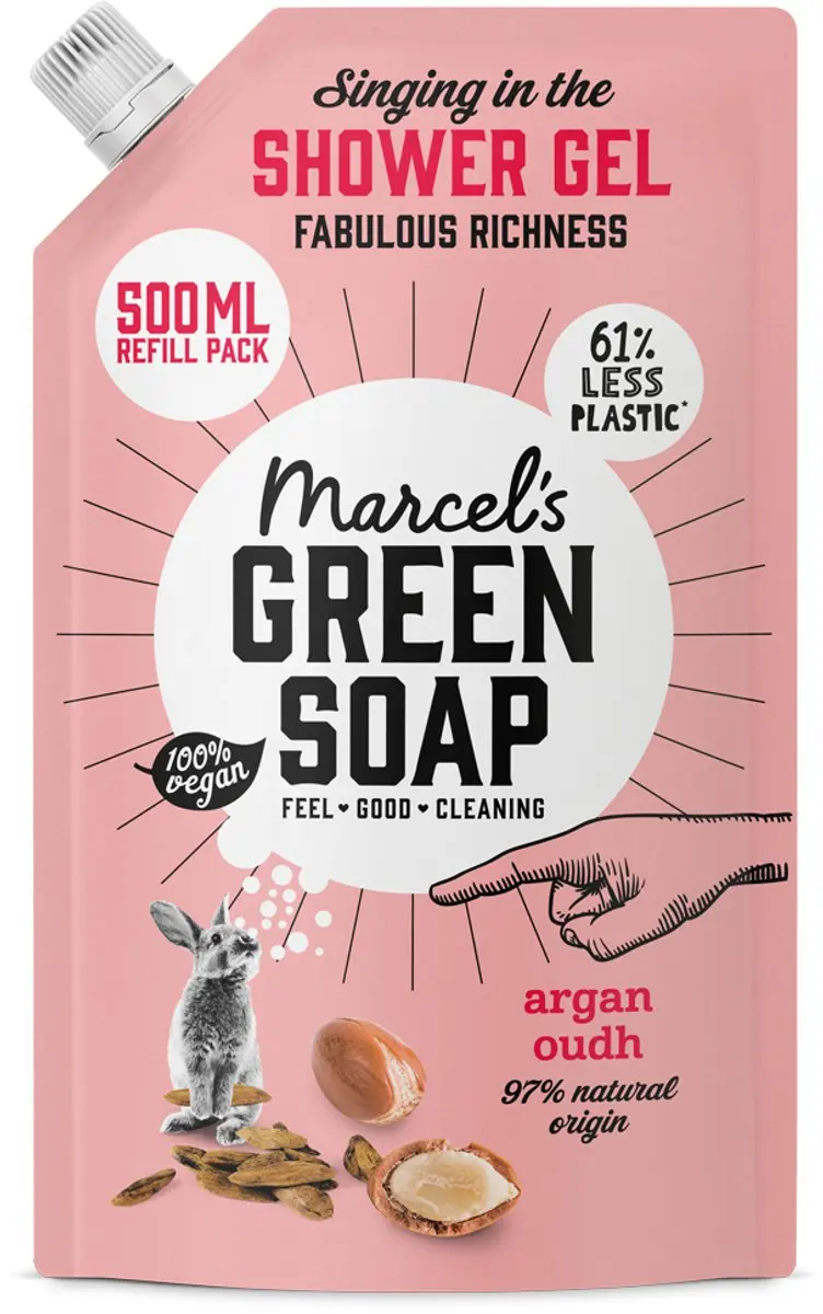 Marcel's Green Soap Shower Gel Navulling Argan & Oudh 500ml