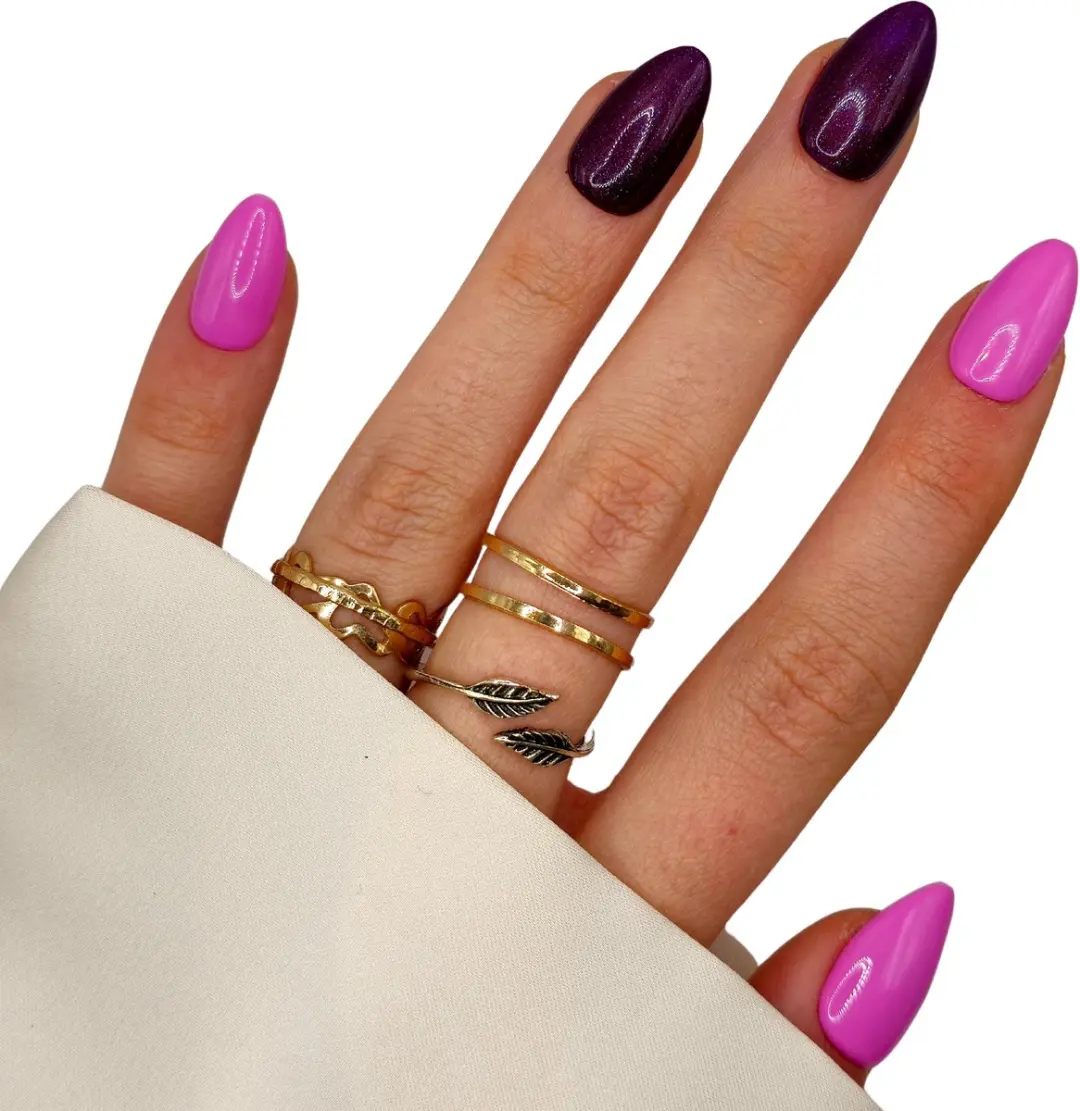 SD Press on Nails B-249 Plaknagels Roze Paars - 20 Stuks