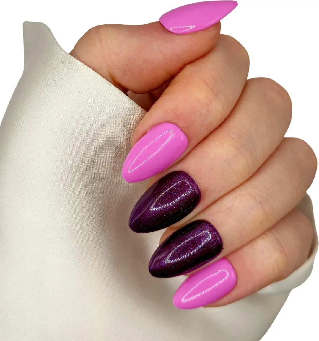 SD Press on Nails B-249 Plaknagels Roze Paars