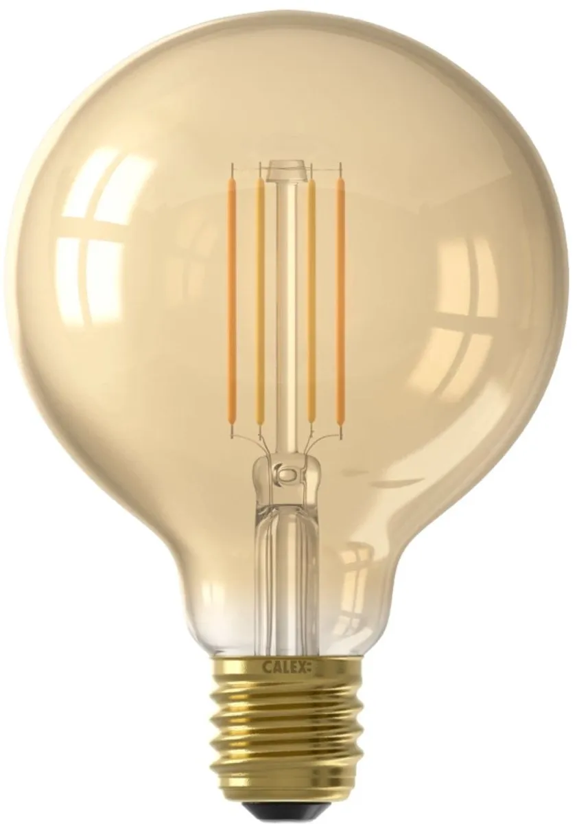 Calex Slimme LED Globe 7W - Set van 2 - Goud - E27 - 1800K