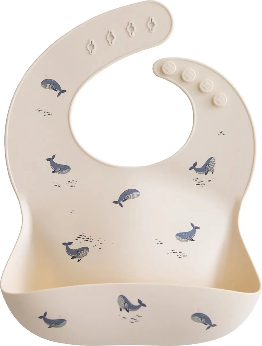 Mushie Slab Siliconen Whales