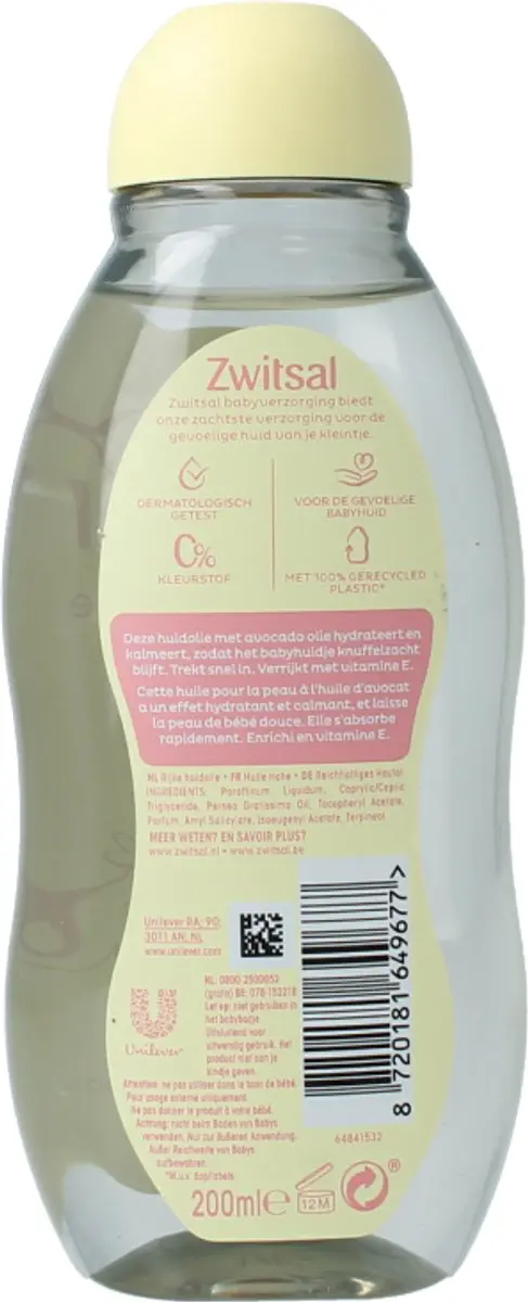 Zwitsal Rijke Huidolie Avocado 200ml