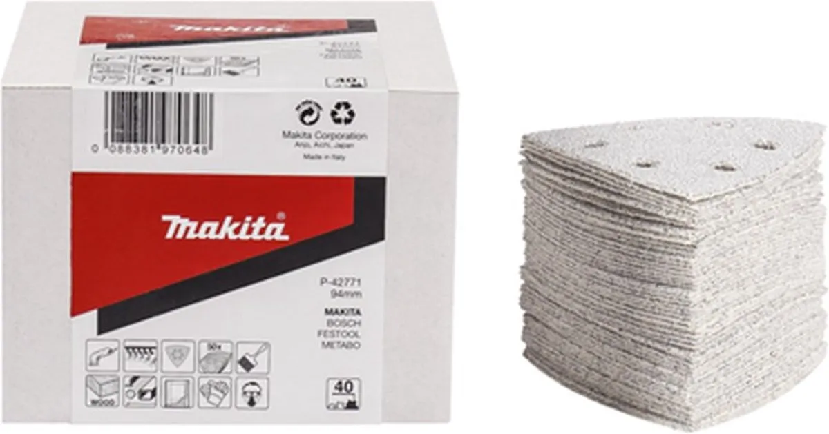 Makita Schuurvel 3-k K320 Wit