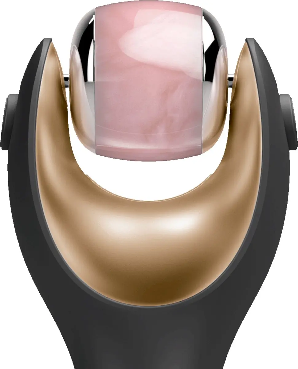 GESKE SmartAppGuided MicroNeedle Face Roller 9-in-1 - Zwart/Goud