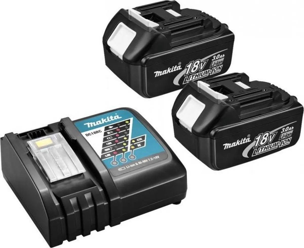 Makita DC18RC Starterset 18V - 2x BL1830B Accu 3.0Ah