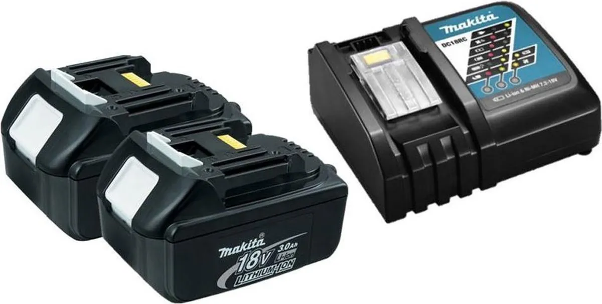 Makita DC18RC Starterset 18V - 2x BL1830B Accu 3.0Ah