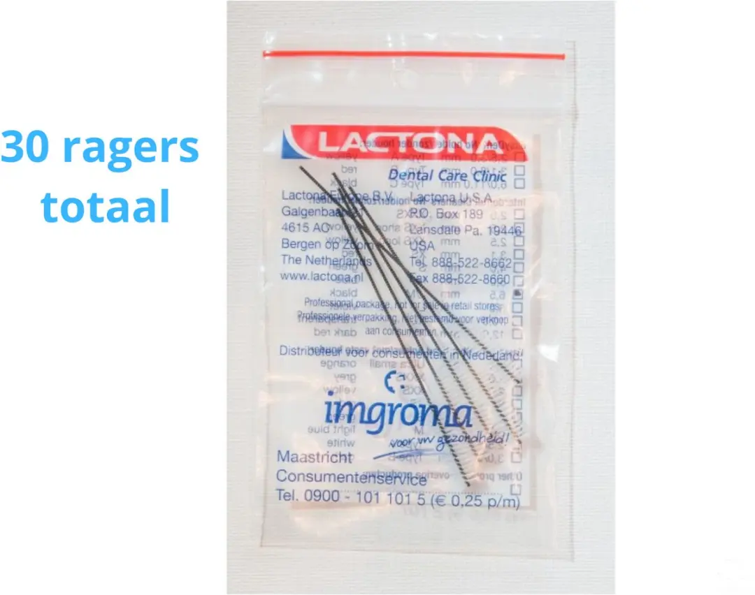 Lactona Interdentaal Ragers Large/Medium 6,5mm - 30 Stuks