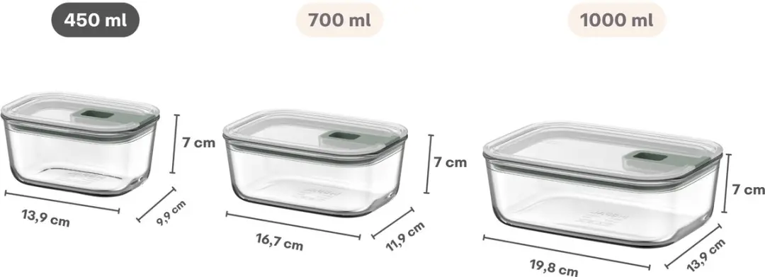 Mepal EasyClip Glazen Vershouddoos 450ml - Nordic sage