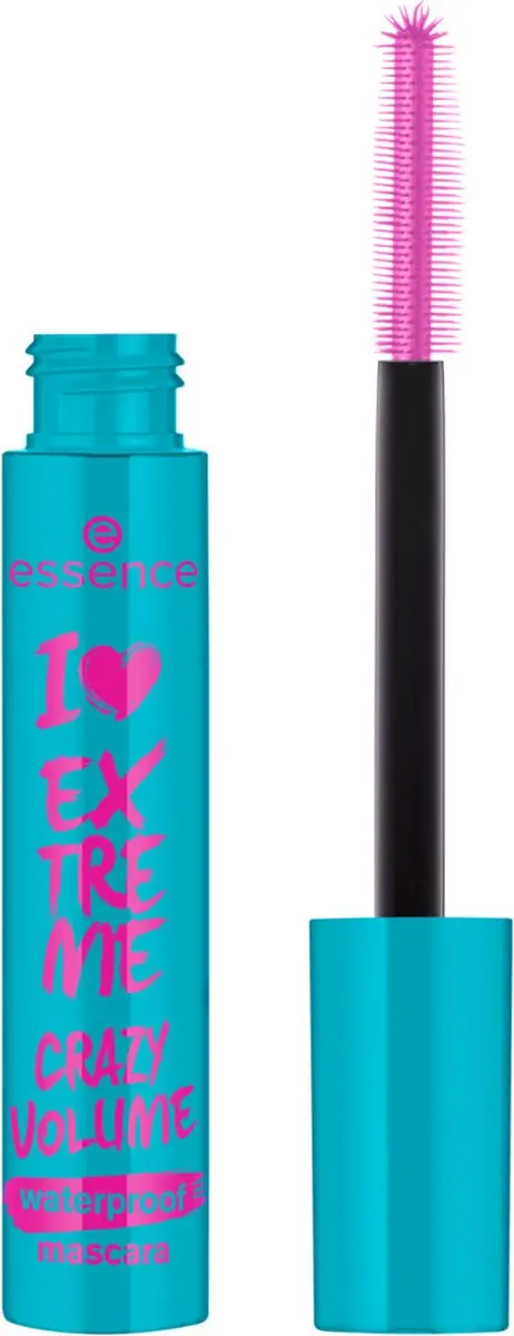 Essence I Love Extreme Mascara Crazy Volume Waterproof - 20 ml (3x12ml) - Zwart - afbeelding 6 van 6