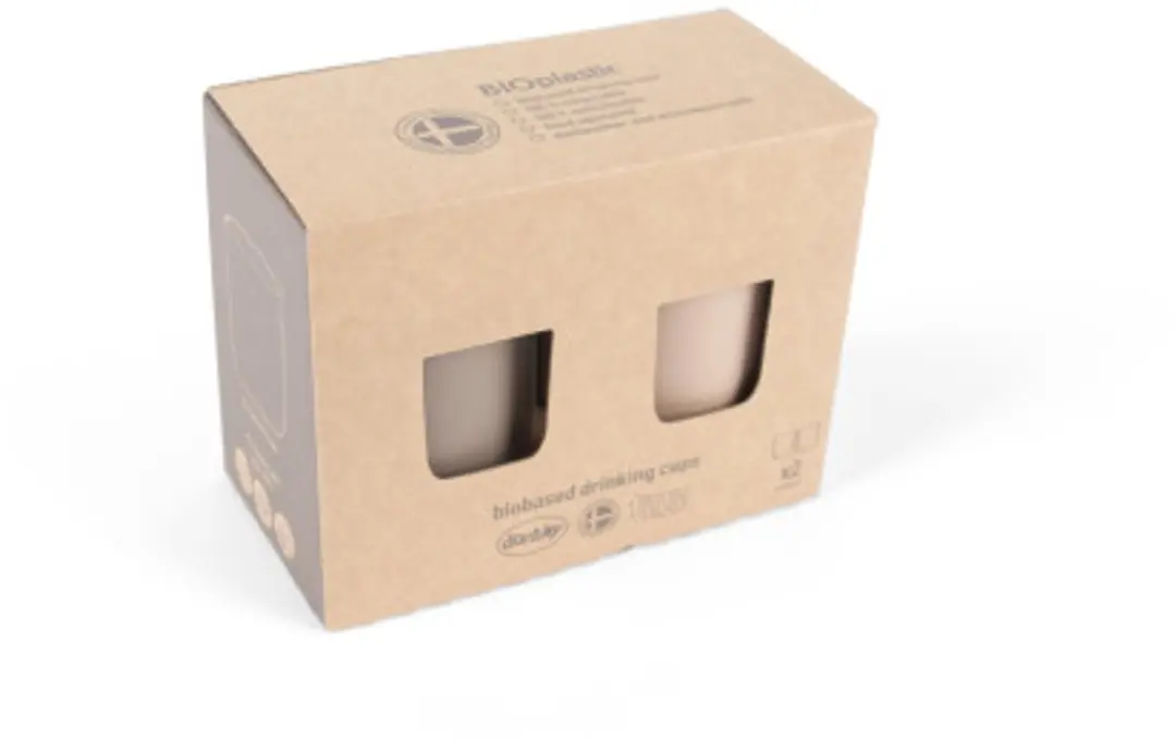 Dantoy Bioplastic Bekerset 2-delig - Meerkleurig