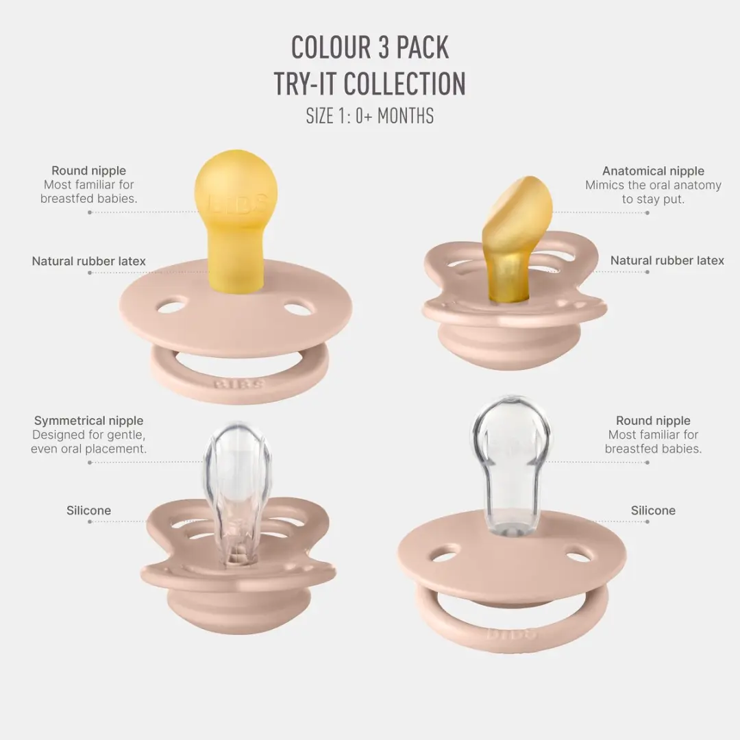 BIBS Speen Proefpakket 4 Stuks - Blush