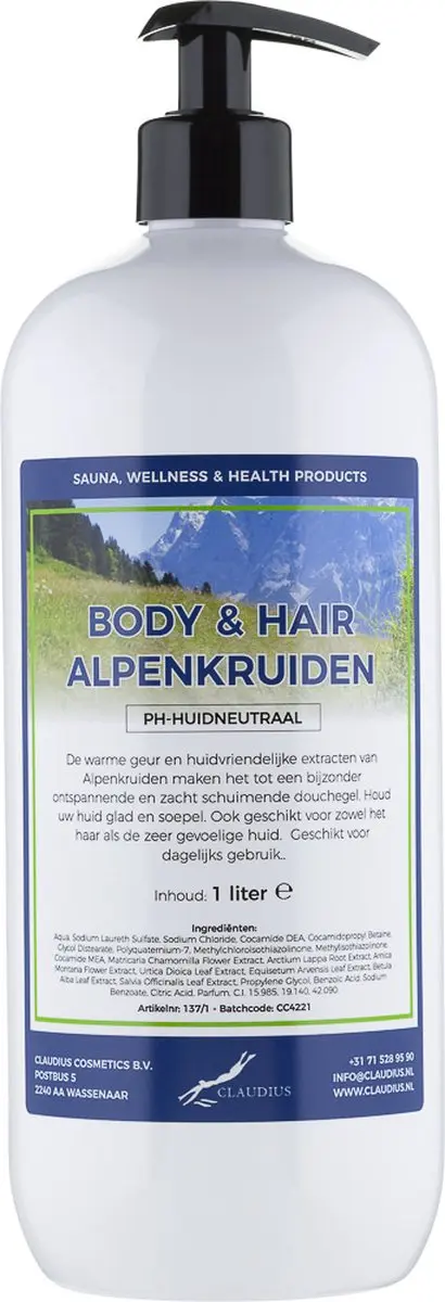 Splashbox Cosmetics Alpenkruiden Body & Hair 1L