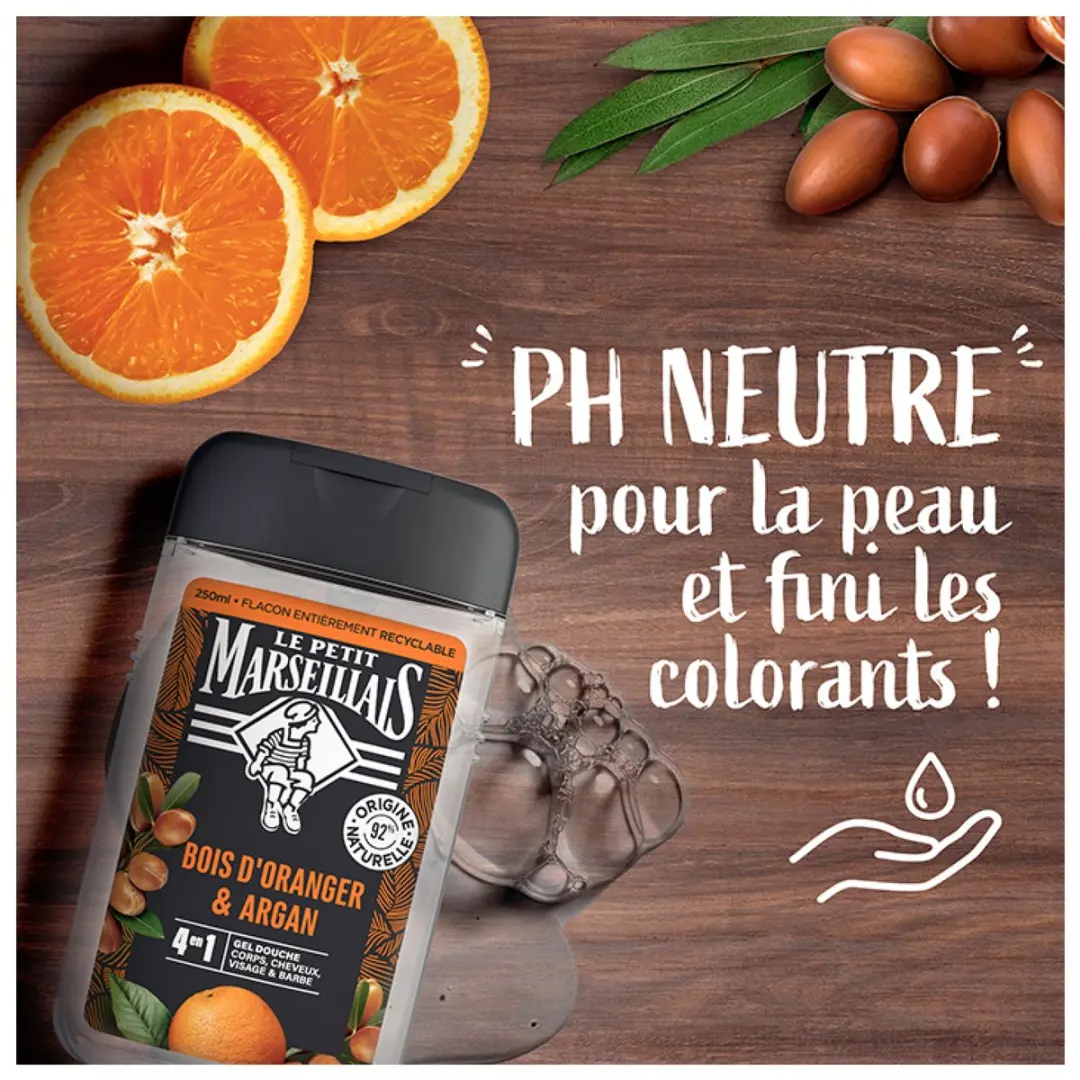 Le Petit Marseillais Energizing Douchegel Sinaasappelhout & Argan 250ml
