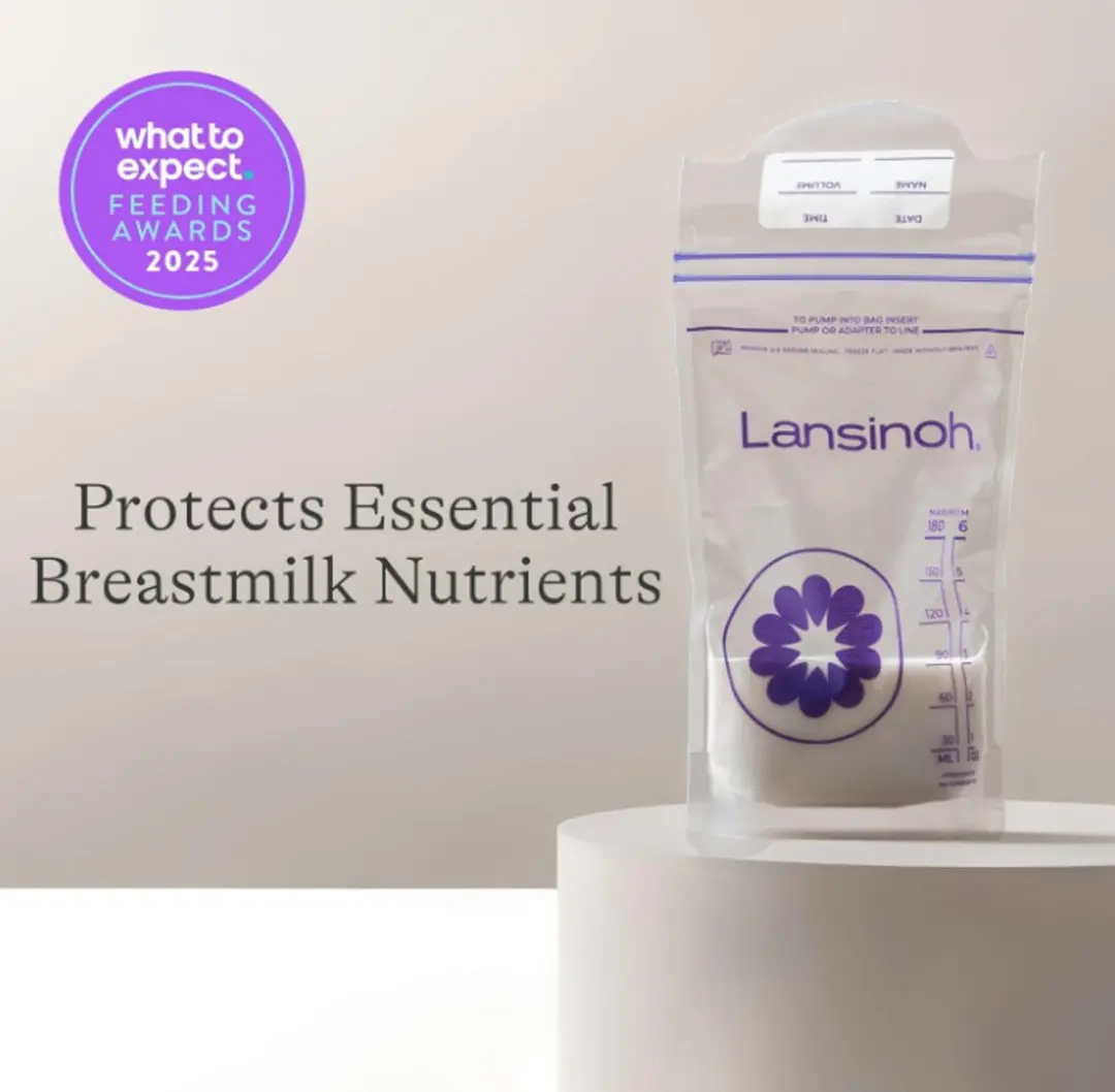 Lansinoh Moedermelk Bewaarzakjes 100 Stuks - 180ml - Paars/Wit