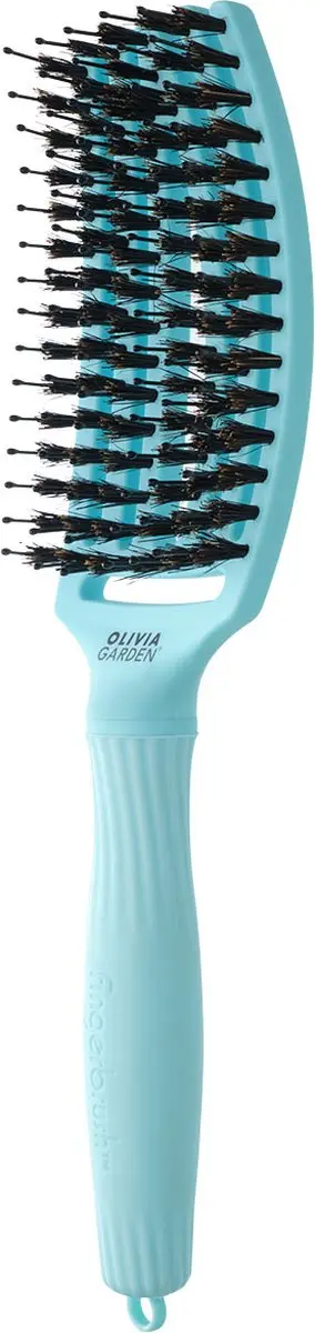Olivia Garden Fingerbrush Boar & Nylon - Blauw