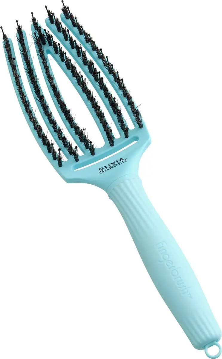 Olivia Garden Fingerbrush Boar & Nylon - Blauw