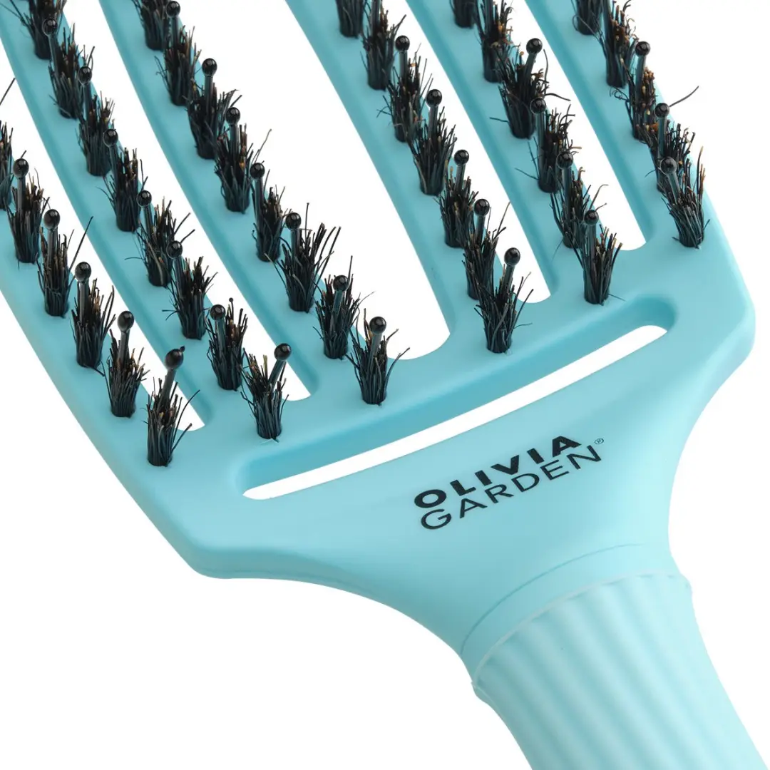 Olivia Garden Fingerbrush Boar & Nylon - Blauw
