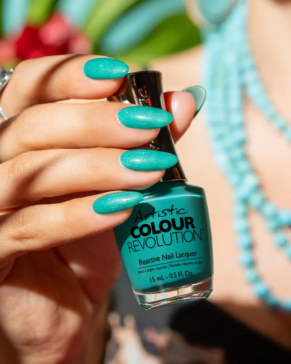 Artistic Nail Design Colour Revolution Up Teal Dawn Nagellak 15ml - Blauw-Groen Parelmoer