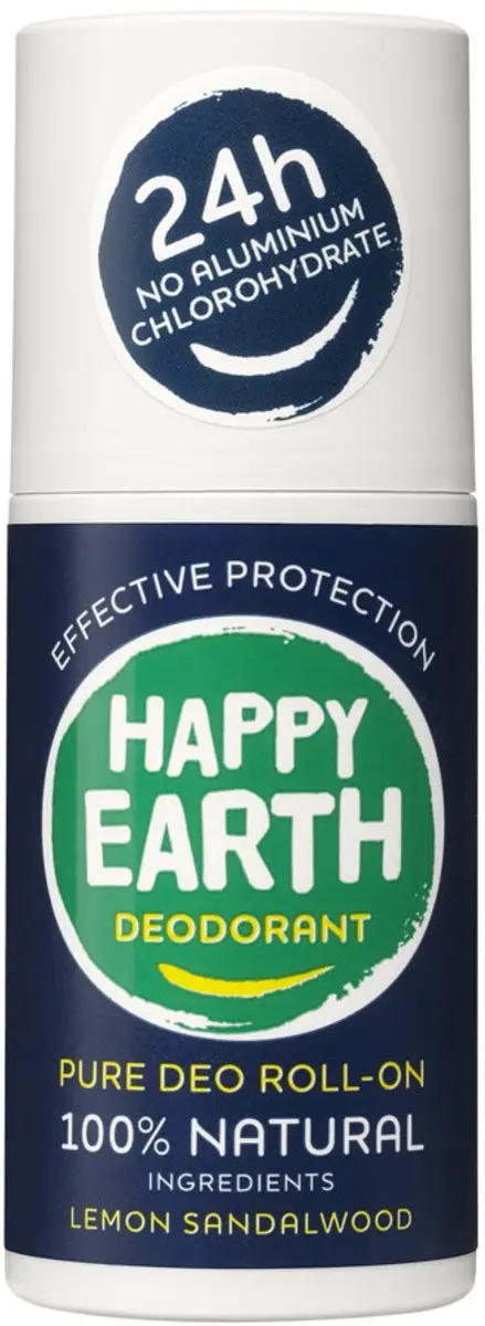 Happy Earth Deo Roller Lemon Sandelwood 75ml