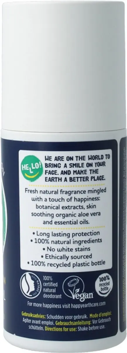 Happy Earth Deo Roller Lemon Sandelwood 75ml