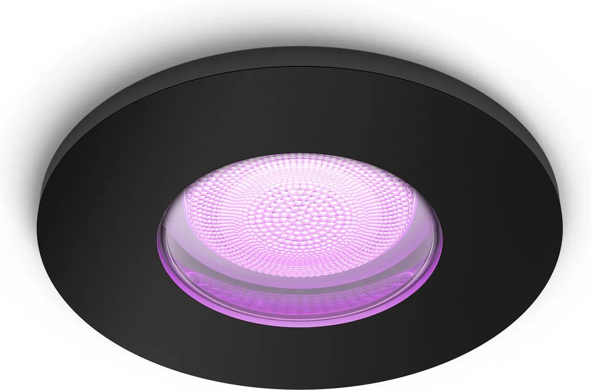 Philips Hue Xamento Inbouwspot RGBW - Zwart