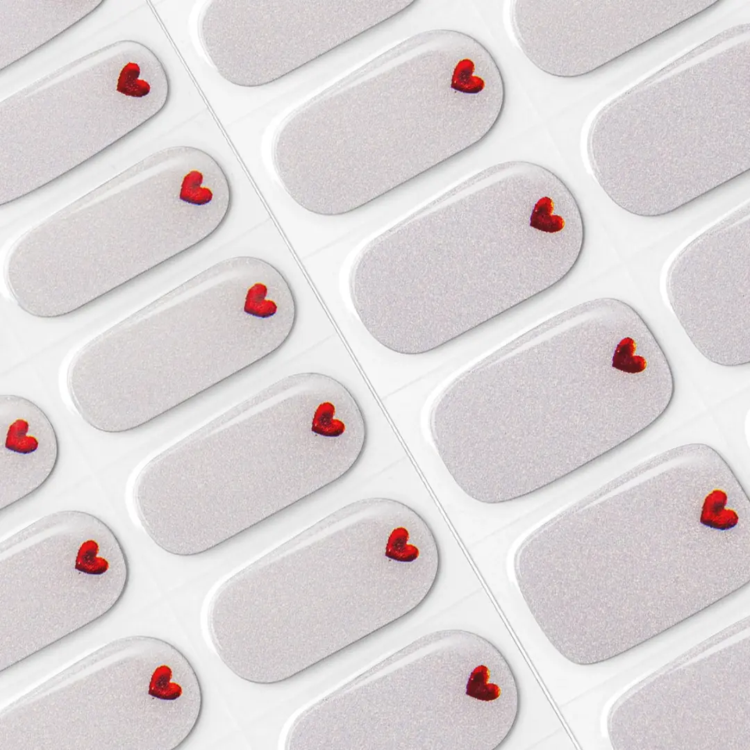Pink Gellac UV Nagelstickers Loving Hearts - 20 Stuks