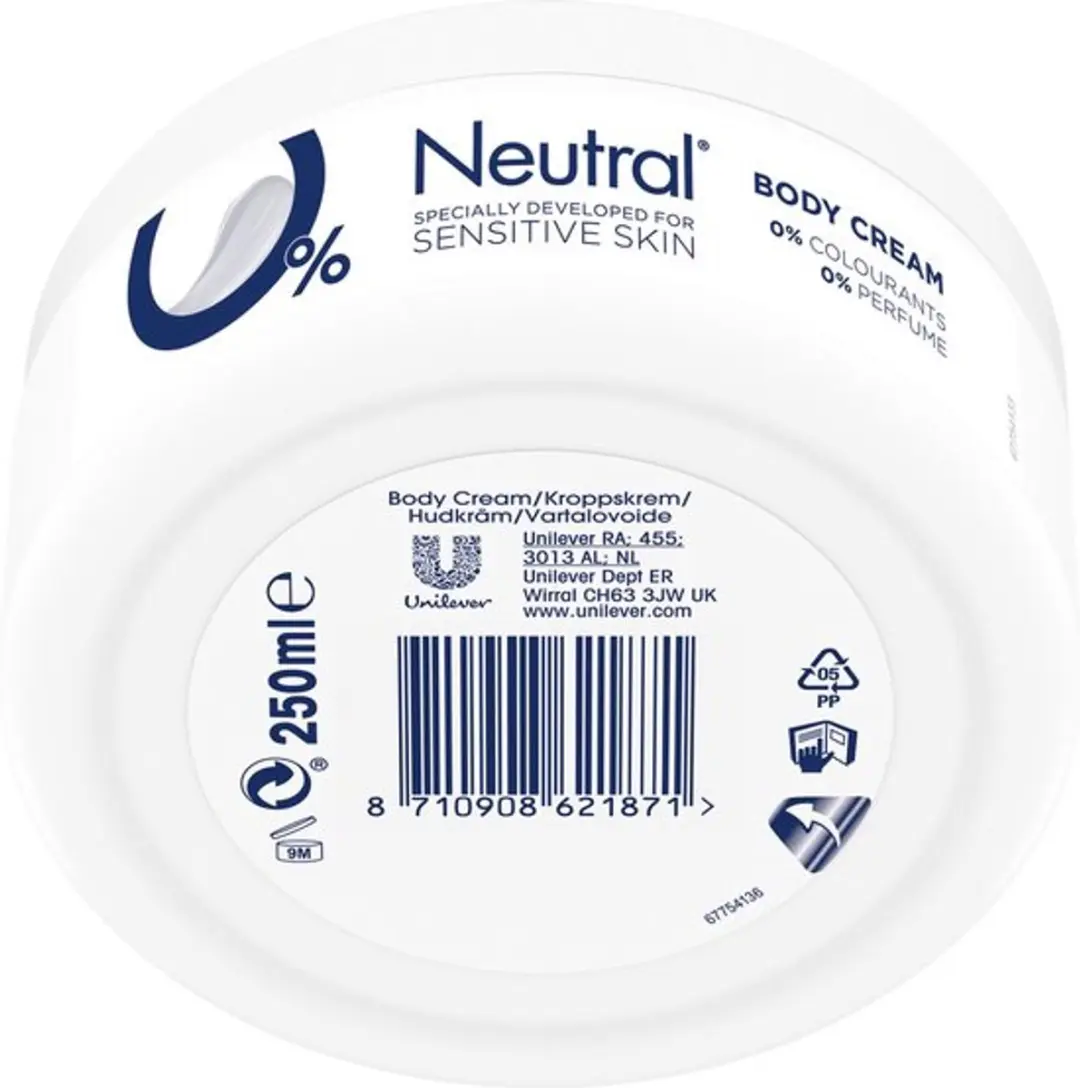 Neutral Bodycrème Voordeelverpakking 1250ml - 5x250ml