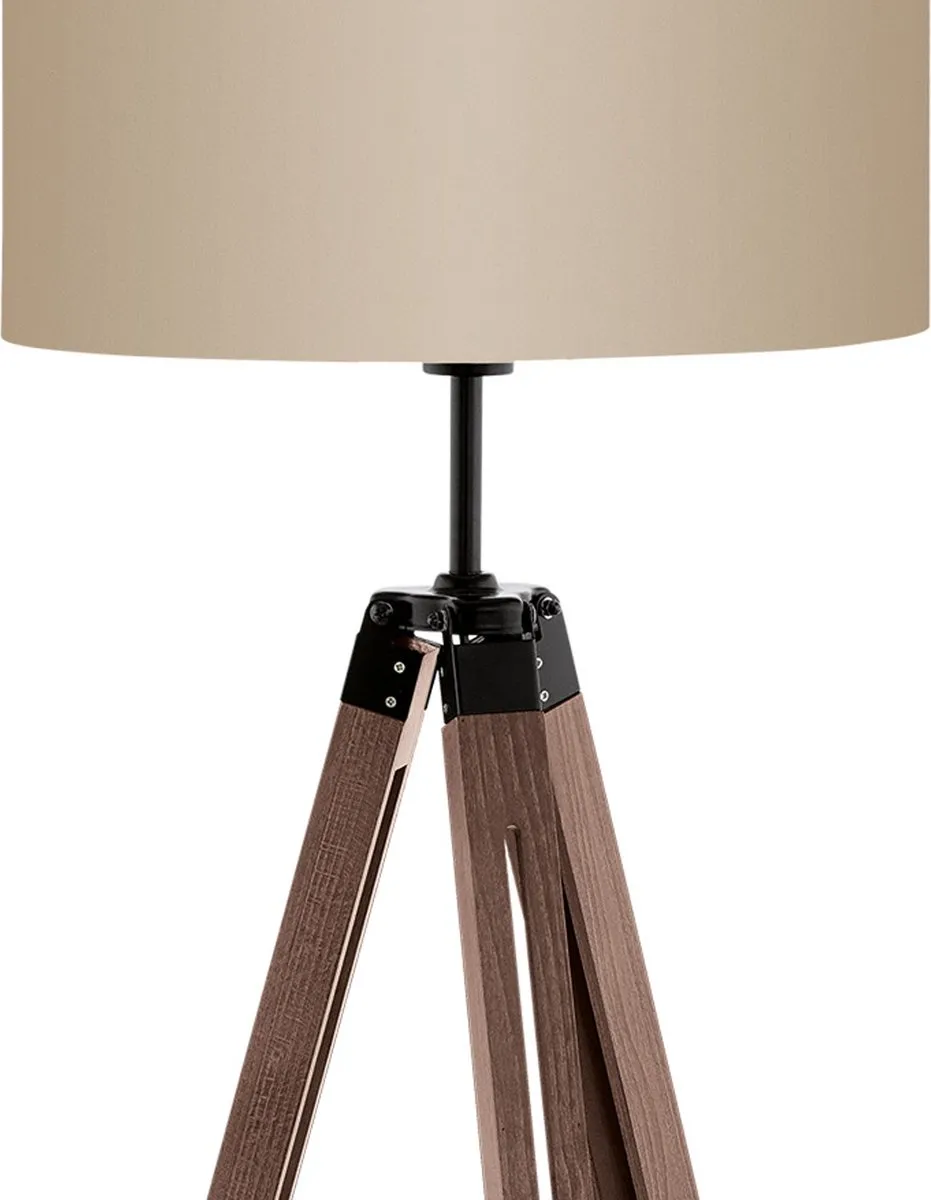 Eglo Lantada Vloerlamp 143cm - Hout - Taupe