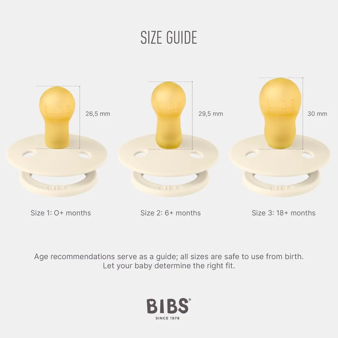 BIBS Boheme T1 Fopspenen 0-6 Mnd - 3 Stuks - Ivory/Vanilla/Blush