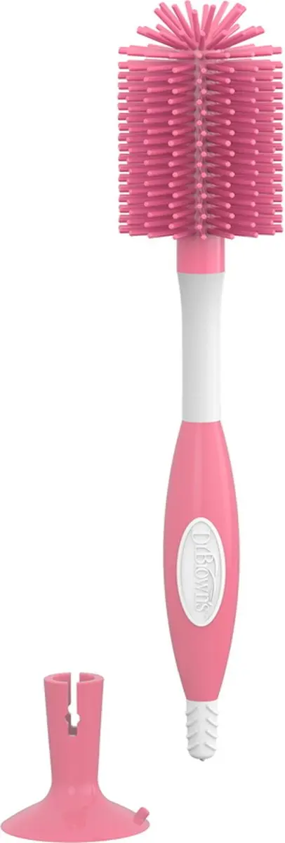 Dr. Brown's Flessenborstel Roze - Siliconen