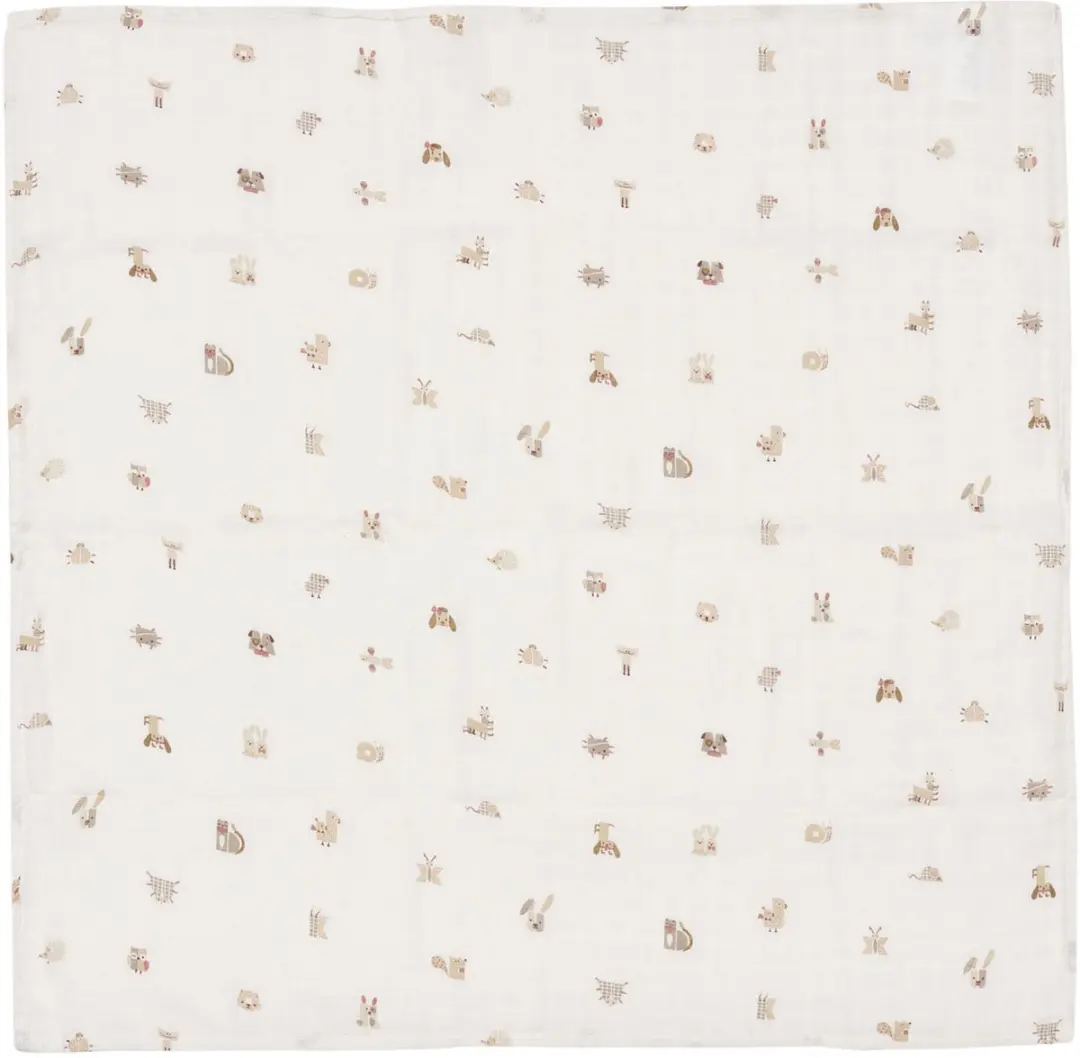 Jollein Hydrofiele Doek Small 70x70cm Animal Friends - 3 Stuks
