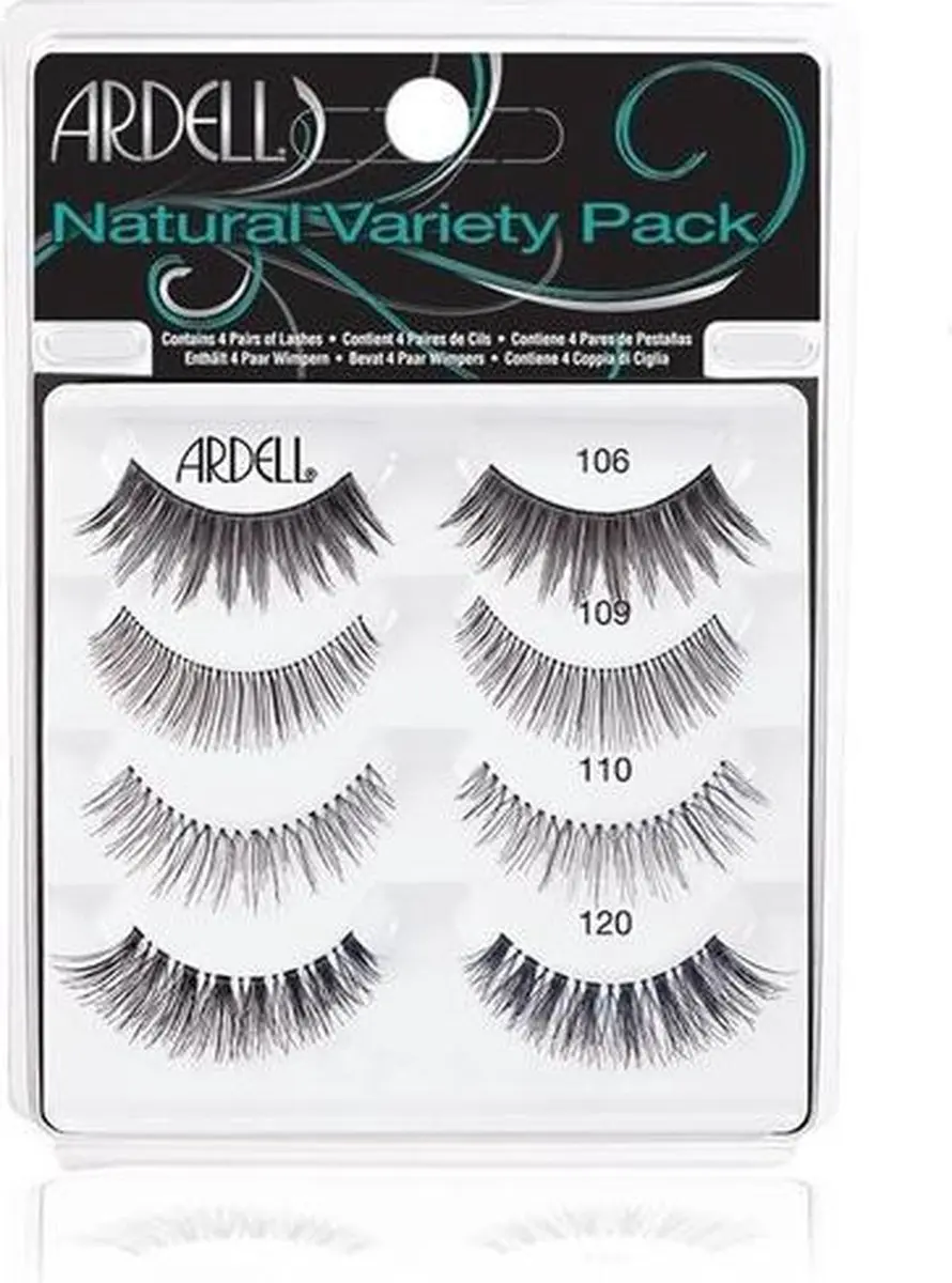Ardell Natural Variety Eyelashes Pack - 4 Paar - 8 Stuks