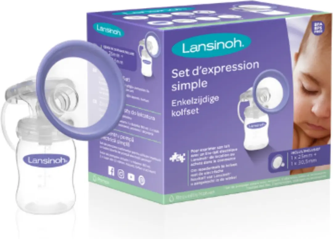 Lansinoh Natural Wave Borstkolf - Paars