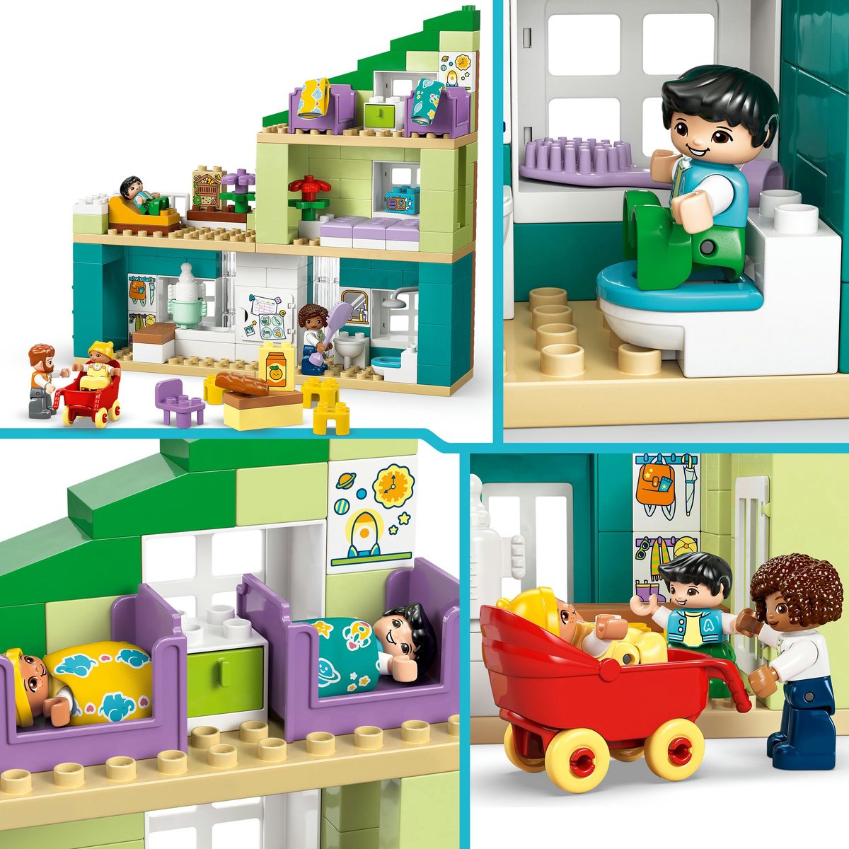 LEGO Duplo modern familiehuis met figuren - 3-in-1 speelgoedset.