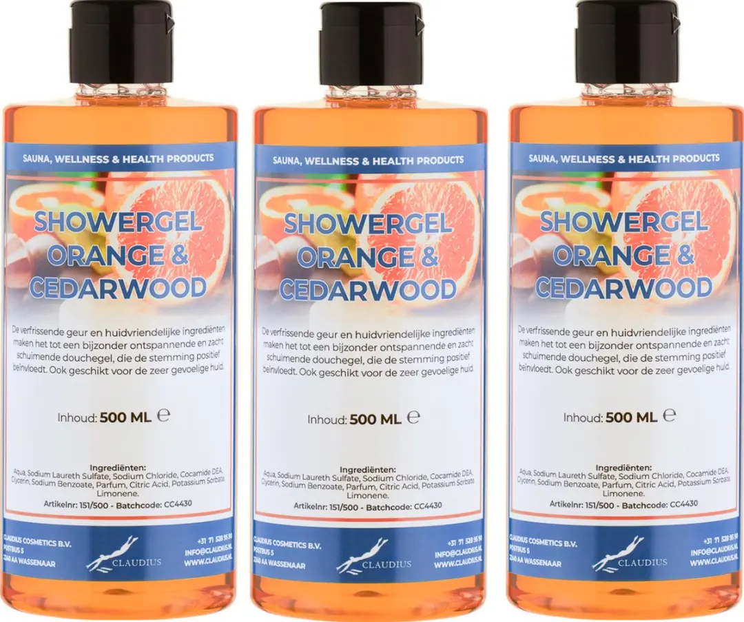 Splashbox Cosmetics Douchegel Sweet Orange & Cedarwood 500ml