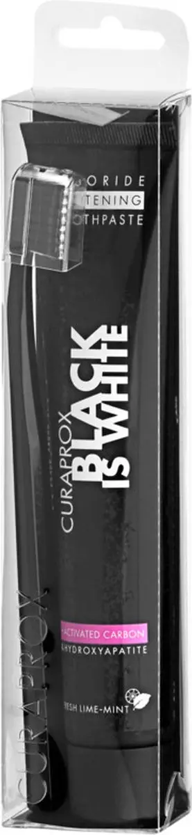 Curaprox Black is White Tandpasta & Tandenborstel - 2x90ml