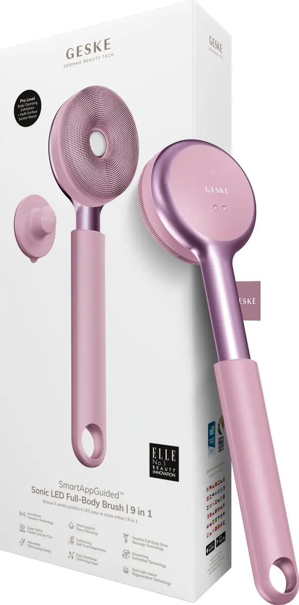 GESKE LED Sonic Full-Body Brush 9-in-1 - White