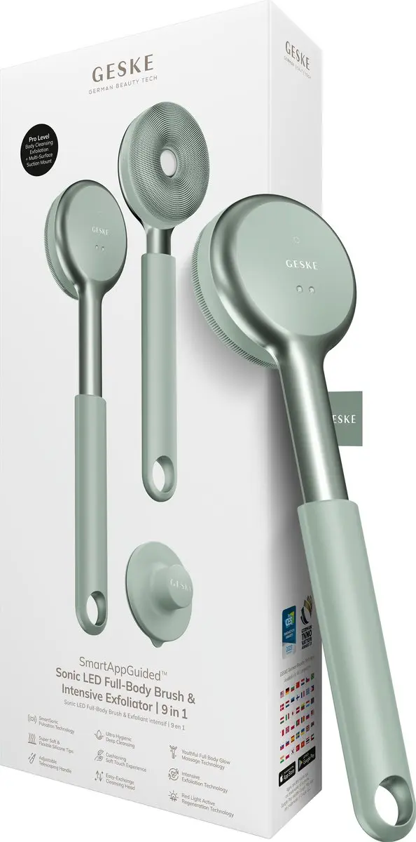 GESKE LED Sonic Full-Body Brush 9-in-1 - White