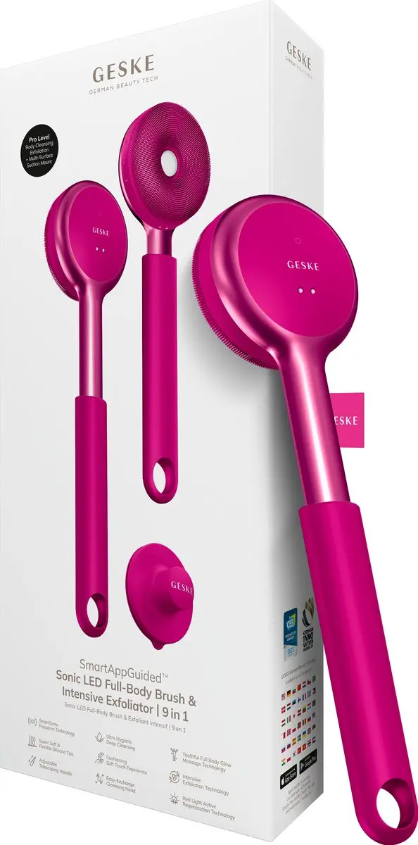 GESKE LED Sonic Full-Body Brush 9-in-1 - White