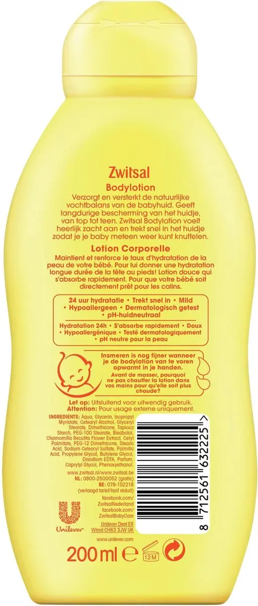 Zwitsal Baby Bodylotion - 3x200ml Voordeelverpakking