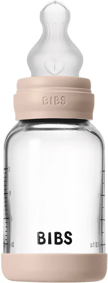 BIBS Fles Slow Flow 120ml - Blush