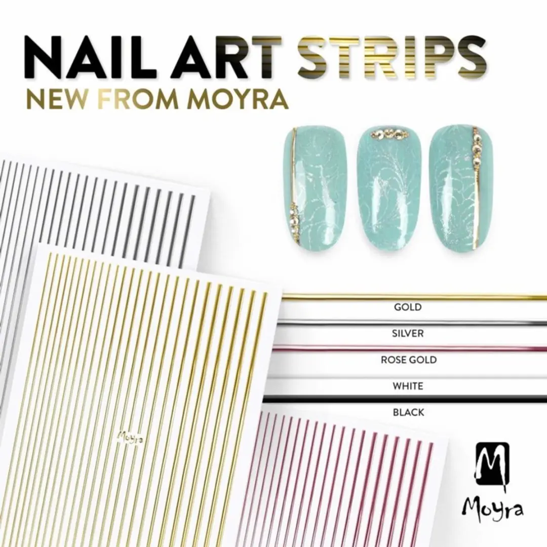 Moyra Nailart Strips Zwart