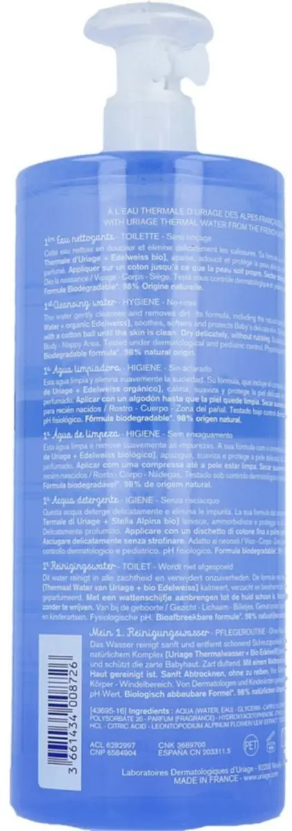 Uriage Lotion Bébé Cleansing Water 1000ml