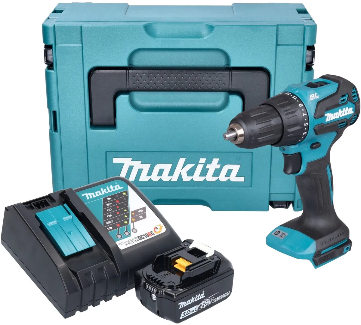Makita DHP490RF1J Klopboormachine 18V 65Nm