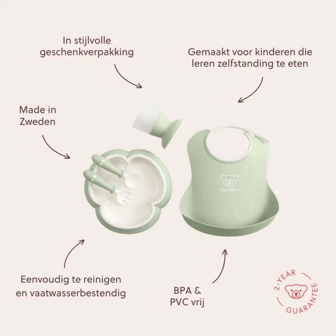 BabyBjörn Baby Serviesset 070061 - 5-delig - Pastelgroen