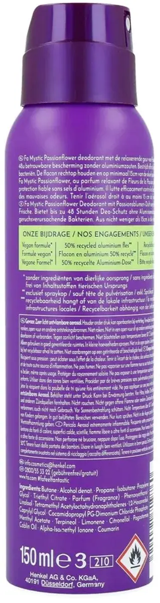 Fa Deodorant Spray Mystic Moments Passion Flower 150ml