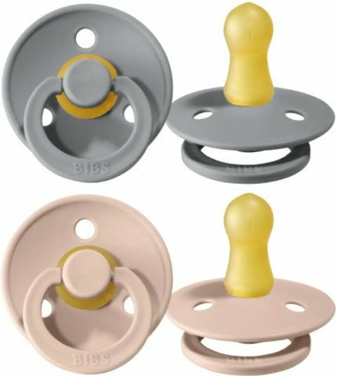 BIBS Colour Pacifier Stage 1 Fopspeen - 2 Stuks - Blush/Cloud - afbeelding 6 van 6